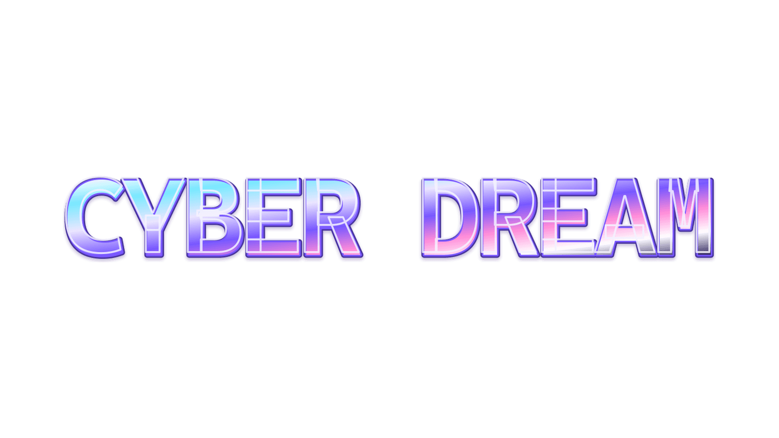 CYBER DREAM Holographic Y2K transparent PNG preview