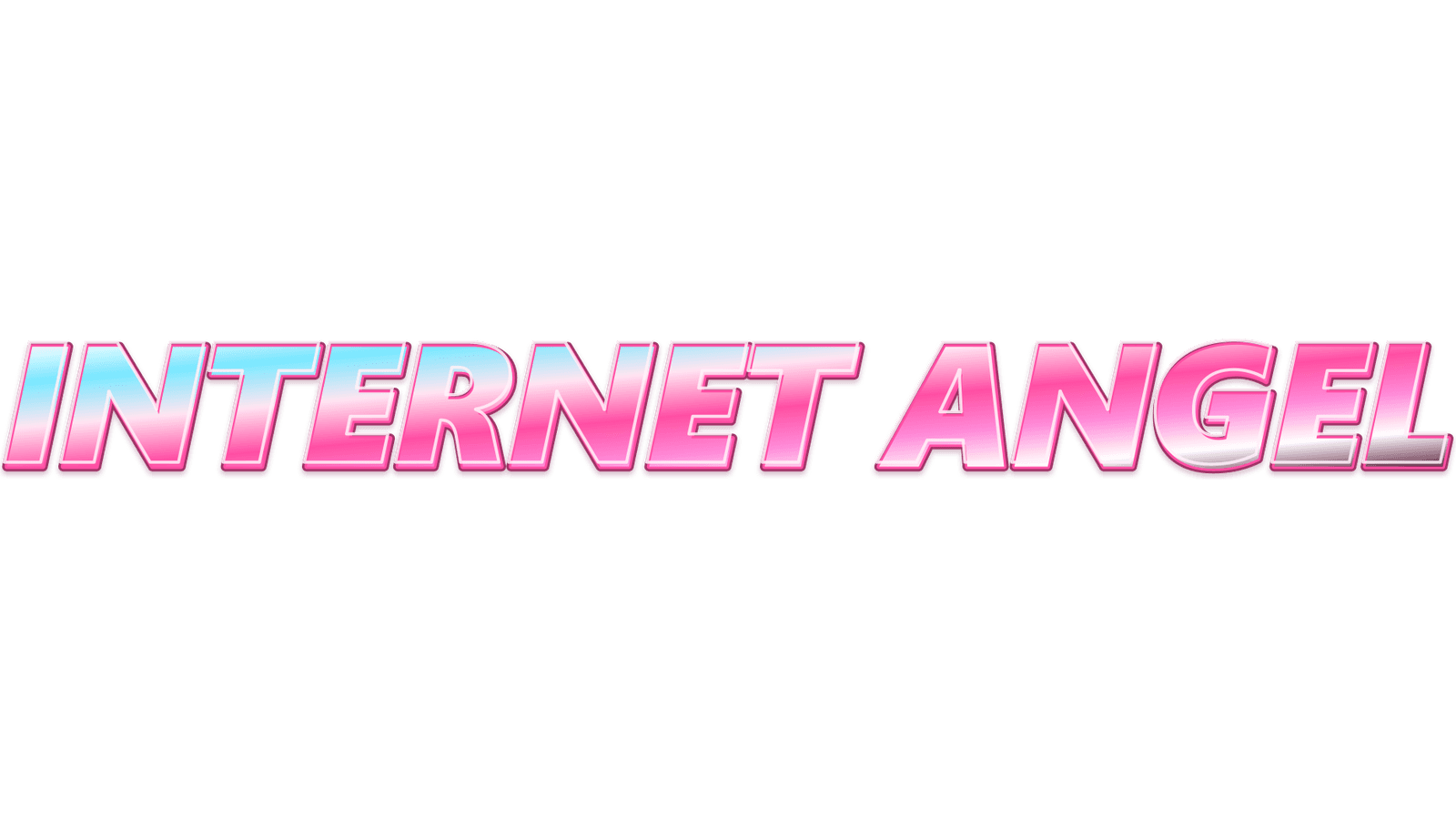 INTERNET ANGEL Holographic italic transparent PNG preview