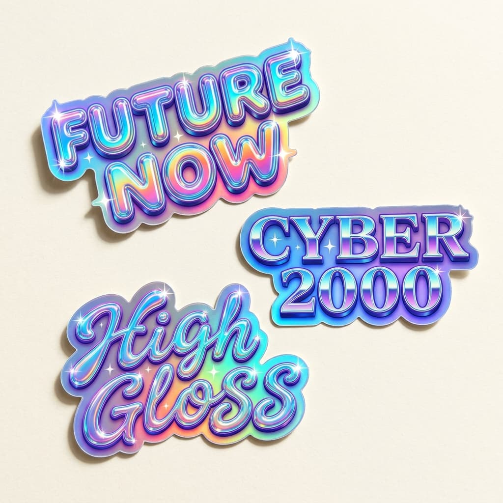 Free Y2K Font Art Generator Showcase Artwork