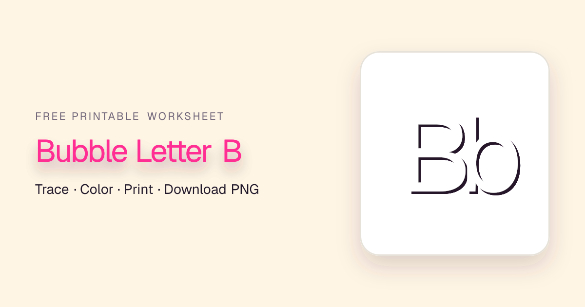 Bubble Letter B – Free Printable & Tracing | GummyType